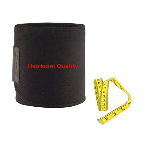 Heirloom Quality Waist Trimmer Ab Belt For Men & Women - Weight Loss- Abdominal Muscle & Back Supporter + Free Measuring Tape