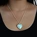 Susenstone Aqua Blue Tree Heart Glow In The Dark Pendant Necklace (Green)