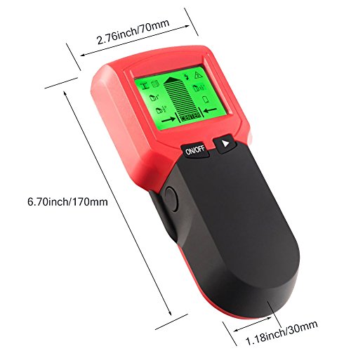 Stud Wall Sensor Finder Center-Finding with Live AC Wire Wood Metal Scanner Warning Detection, Battery Included - Thumbnail 6