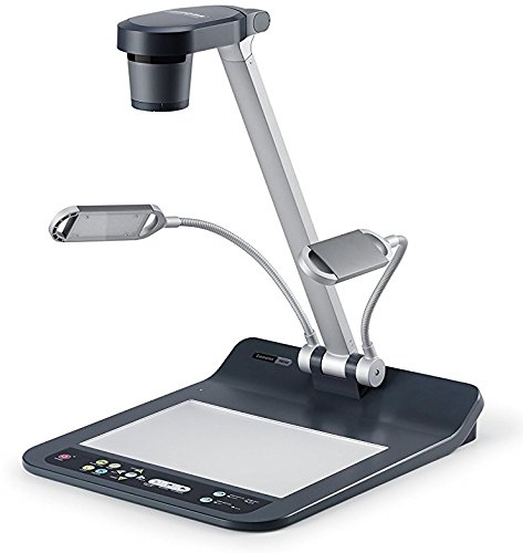 Lumens PS752 Desktop Document Camera, Full HD 1080p output resolution with 30fps, 20 times variable zoom ratio, Built-in microphone, Folds down to a heightoseneck Side Lamps - USB, VGA, and HDMI Ports