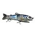 7in Glide Bait/ Swimbait - DISCO SHAD (Exclusive) - Multi Jointed Segmented Trout Gizzard Threadfin Fishing Life Like Hard Lure For Bass Pike Muskie for Casting And Trolling in Fresh Water or Ocean