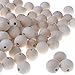 CoscosX 100 Pcs 25mm(1 inch) Natural Round Wood Beads Wooden Color Spacer Beads for Jewelry Making DIY Craft