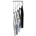 MyGift 3 Pack Wall Mounted Brown Metal Garment Rack with 5 Hanging Rings, Wall Hanger for Clothes, Coat Hanger for Entryway, Mudroom, Bedroom, Walk-in Closet and Retail Clothing Organizer