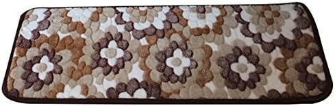 Da Jia Inc 13pcs Stair Treads Rectangle Non-slip Carpet Stair Mats Rugs Pads Treads (15.75"*7.87", Flower)