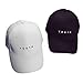 Baomabao Cotton Baseball Cap Boys Girls Snapback Hip Hop Flat Hat (White)