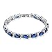 SELOVO Wedding Cubic Zirconia Bracelet Chain Link Silver Tone