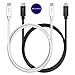 USB C Cable, Tronsmart USB-C to USB-C Cable for ChromeBook Pixel, Nexus 5X, Nexus 6P, LG G5, HTC 10 and More (6 Feet, 1 x Black,1 x White)