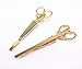 yueton 4pcs Gold and Silver Scissors Shape Barrettes Bobby Pin Hair Clips Bride Headwear Edge Clip Clamps