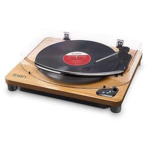 ION Audio Air LP – Vinyl platenspeler / Bluetooth draaitafel met USB-uitgang voor conversie en drie afspeelsnelheden…