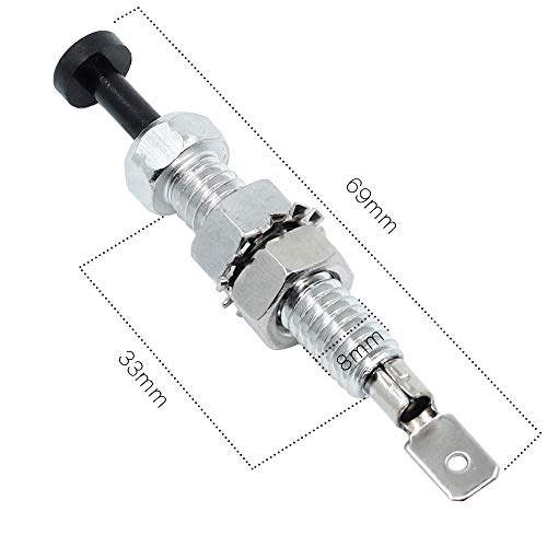 RKURCK Car Hood Door Pin Switch Adjustable Bonnet Alarm Security Light Hood Screw Universal for Car Auto Trunk Engine 2Pcs
