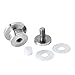 Alise Shower Glass Door Handle,Sliding Shower Doors Knob Pull Hardware Replacement Parts for Bathroom Glass Doors,Heavy Duty Solid SUS304 Stainless Steel Knobs,Brushed Nickel L1800