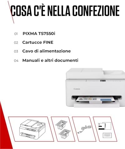 PIXMA TS7550i Stampante Fotografica Multifunzione per Ufficio Wi-Fi