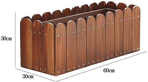 Blumentopf aus Massivholz, Blumenkästen, Blumenkästen, rechteckigen Balkon, Gemüse, Blumentöpfen, Pflanzkasten, kann in… – Bild 3