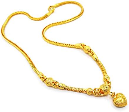 Thai Gold Jewelry Chain 24k Baht Yellow Plated Filled Necklace