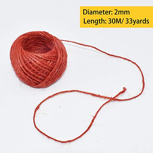 HSTECH 12 Rolls Colorful Jute String - 2mm Thick, 25 Meters Each, For Crafts, Gift Wrapping, Plant Hangers - View #6