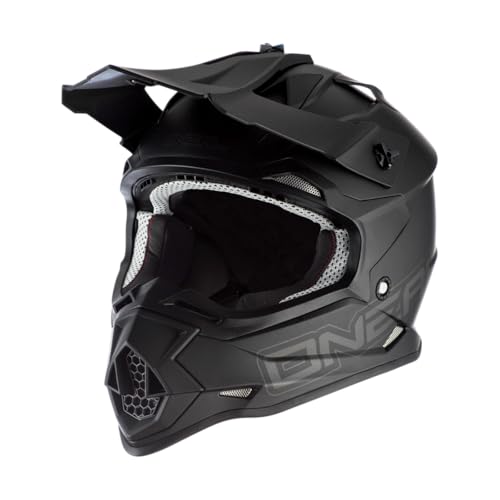 ONEAL | Motocross Helmet | MX Enduro | ABS shell, safety standard ECE 22.06, ventilation openings for optimum cooling | 2SRS Helmet FLAT V.23 | Adult | Black | Size XXL (63/64 cm)