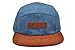 Skyed Apparel 5 Panel Innovated Camper Cap Hat Collection with Genuine Leather Strap