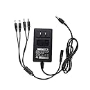 EWETON Security Camera Power Adapter 12V 2.5A 100V-240V AC To DC 2.1x5.5mm w/ 4-Way Power Splitter Cable FCC Certified LED Power Adapter Transformers-Fits Analog/AHD DVR/Camera, RGB LED Strip Lights