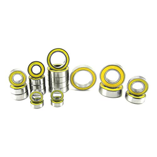 Traxxas Rustler 4x4 VXL Precision Ball Bearing Kit Yellow (21) Rubber Sealed