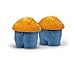 Genuine Fred MUFFIN TOPS Denim-Style Baking Cups, Set of 4