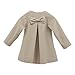Vogholic Little Girls' Solid Color Warm Bowtie A-Line Woolen Coat Outerwear