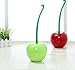 Lovely Green Cherry Shaped Toilet Brush Set Toilet Bowl Brush and Holder for Household Bathroom（1 Brush,1 Holder,2 Heads）