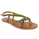MIA Women's Cruise Flat Sandal, Olive, 8.5 M US