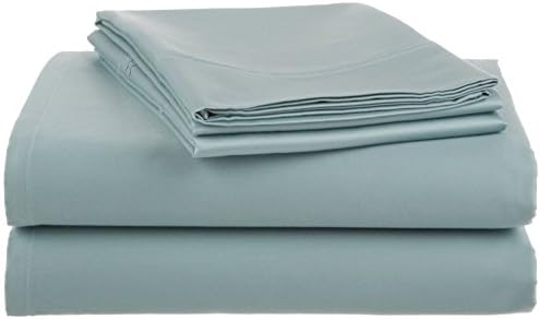 Crowning Touch 500 Thread Count Wrinkle-Resistant Cotton Sheet Set, Queen, Aqua Blue
