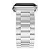 U191U Band Compatible with Apple Watch 38mm 42mm Stainless Steel Wristband Metal Buckle Clasp iWatch 40mm 44mm Strap Replacement Bracelet for Apple Watch Series 4/3/2/1 Sports Edition(Silver, 42MM)