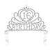 DcZeRong Sweet Girls 16th Birthday Tiaras Crown Princess Girls 16 Birthday Crowns Crystal Tiara
