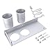 Yosoo Hair Dryer Holder Bathroom Storage Rack Aluminum Wall Mount Hair Dryer Hanging Rack Organizer with 2 Cups (C Sytle)