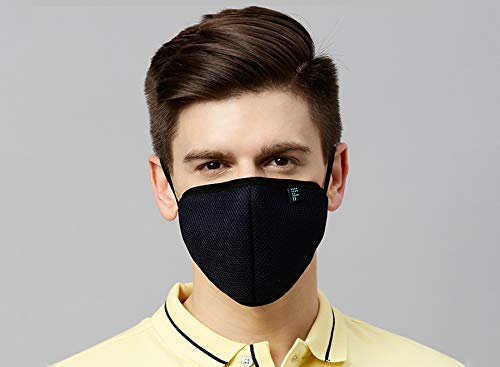 Fresh Filter Face Mask (Navy Blue): Anti-Virus & Anti-Bacterial, Reusable & Washable