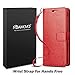 AMOVO [Upgraded] Case for iPhone Xs Max [2 in 1] iPhone Xs Max Wallet Case Detachable [Wireless Charging] [Vegan Leather] iPhone Xs Max Flip Case with Gift Box Package (XSMAX (6.5'') Red)