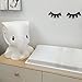 Ehonestbuy Cute Wooden Eyelash Sleepy Eyes Wall Decor Art Replaces Wall Stickers Modern Nursery Bedroom Decoration for Boys Girls and Kids Rooms (1 Pair) (Black)