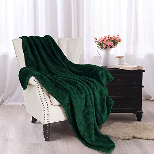 Exclusivo Mezcla Waffle Textured Soft Fleece Blanket, Large Throw