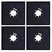 Blulu Thick Gas Range Protectors Liner Gas Hob Stovetop Protectors Non Stick Washable Gas Stove Burner Covers, Black, 4 Pieces