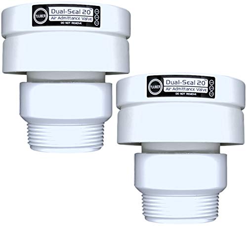 1-1/2 inch Vent Tuuber 2X Superior Seal Air Admittance Valve - High DFU (2-Pack)