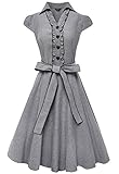 Anni Coco® Women's 1950s Cap Sleeve Swing Vintage Party Dresses Multi Colored