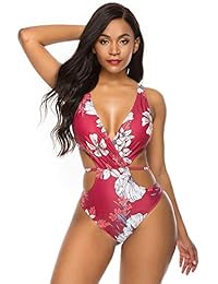 Vibesicily Deep V Traje de baño de una pieza, traje de baño sexy de talle alto, traje de baño monokini para dama