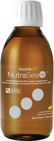 Nutra Sea Fish Oil HP -HIGH Potency 3:1 EPA to DHA -Lemon Flavour (200mL=6.6oz) NutraSea Herring Oil by Ascenta Brand: Ascenta Health
