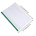 Shappy 10 Pieces Transparent File Folder Sliding Bar Report Covers for A4 Report Display Cover Organizer Binder, 5 Color