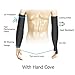 JueDi Sun Sleeves Cooling Arm Sleeves with Hand Cover with Thumb Holes UV Protection for Child&Adult Men&Women Outdoor Sports Golf Cycling Driving Gardening SPF50+ 1Pair Black