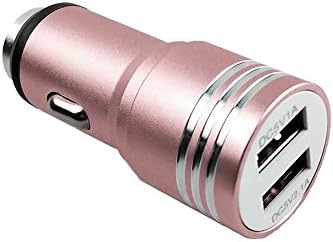 BUYLU Car Charger, Safety Hammer 2.1A Output Dual Smart USB Car Charger Adapter For Apple Iphone X,8,7,6 Plus/Ipad/SAMSUNG/And Almost Android Phone Tablet Others Devices (Pink)