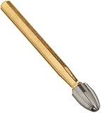 QUALITE12 Blade Trimming and Finishing Carbide Burs 7408 (2.3 mm head size, 4.2 mm head length), Friction Grip Shank, Egg, Made in Canada (Pack of 5)