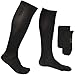 EvoNation Men's Travel USA Made Graduated Compression Socks 8-15 mmHg Mild Pressure Medical Quality Knee High Orthopedic Support Stockings Hose - Best Comfort Fit, Circulation (XL, Black)
