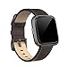 SWEES Leather Bands Compatible with Fitbit Versa 2 & Versa Lite Small & Large, Genuine Leather Band with Stainless Steel Buckle Strap Replacement Wristband for Versa Women Men, Rose Gold, Black, Brown