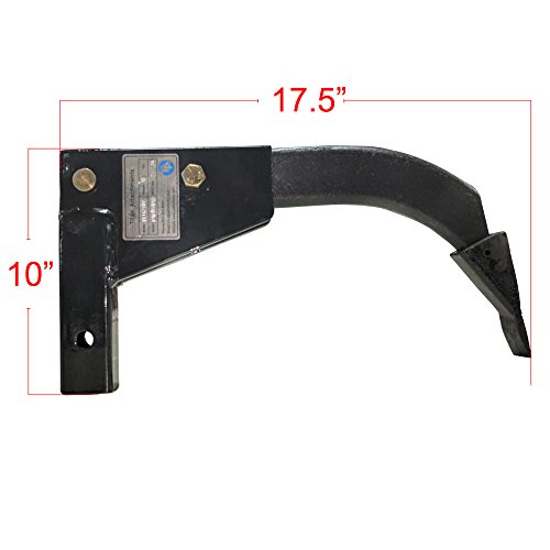 Titan Attachments Hitch Mounted Ripper Box Scraper V2, 16in Shank, Fits 2in Receiver Adapters