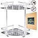 Carpe Diem shower shelf（No Drlling）Durable Aluminum 2 Tiers Shower Organizer Shower Rack Adhesive Suction Corner Shower Caddy