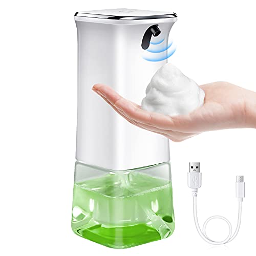 Lantoo Automatic Foaming Soap Dispenser, Rechargeable Automatic Soap Dispenser Countertop, 12oz