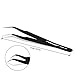 PIXNOR Precision Tweezer Set - 7Pcs ESD Anti-static Tweezers Set Stainless Steel Long Tweezers with Curved, Pointed, Slanted Tips for Eyebrow, Eyelash Extension, Craft, Jewelry, Soldering & Laboratory